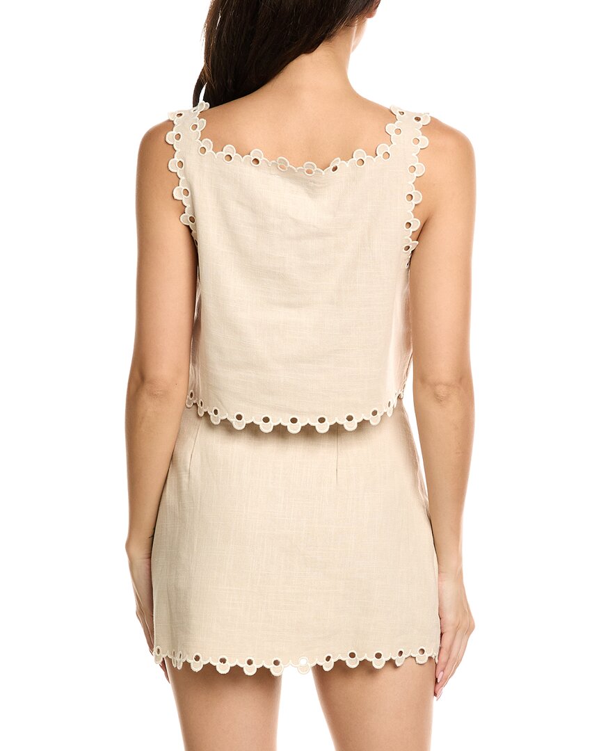 LUXE ALWAYS Luxe Always Linen-Blend Top