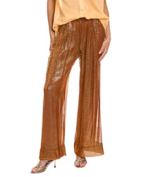 forte_forte Forte_Forte Metallic Silk-Blend Pant