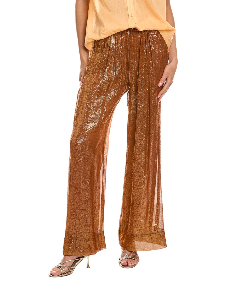 forte_forte Forte_Forte Metallic Silk-Blend Pant