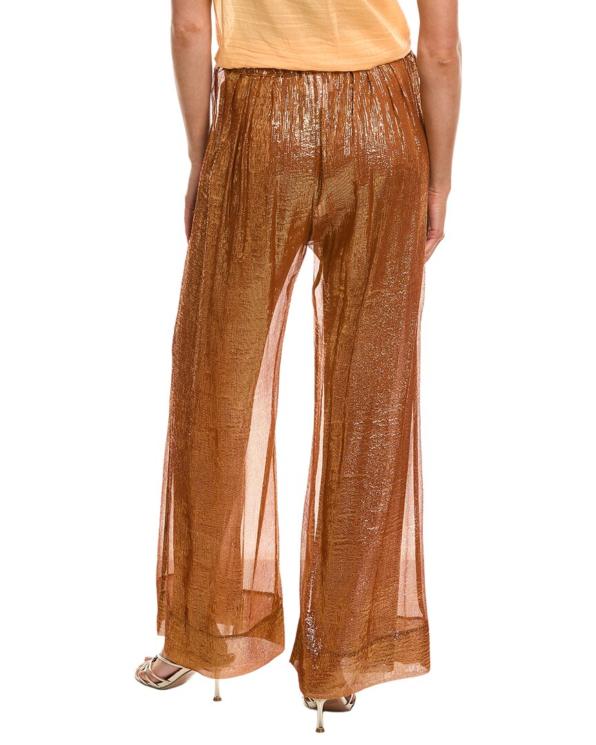 forte_forte Forte_Forte Metallic Silk-Blend Pant