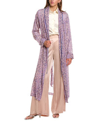 forte_forte Forte_Forte Printed Slip Silk-Blend Robe
