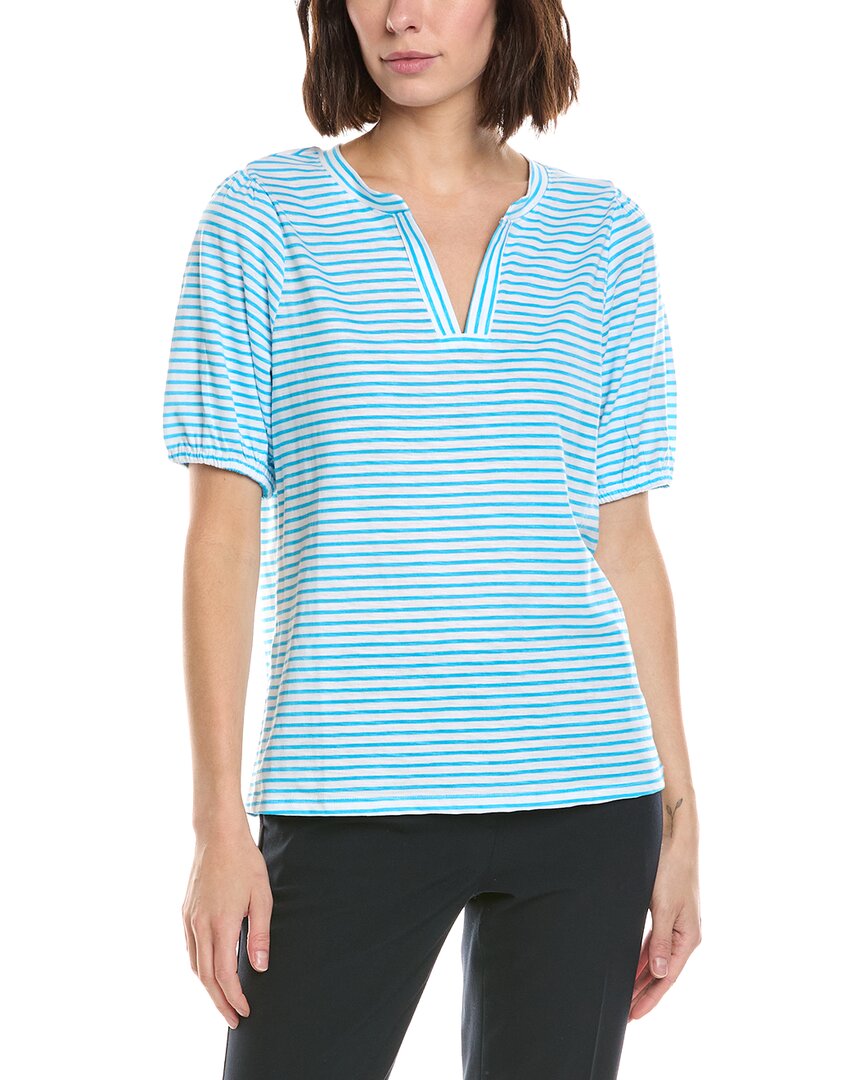 Stella Parker Caroline Notch Neck Puff Sleeve Top
