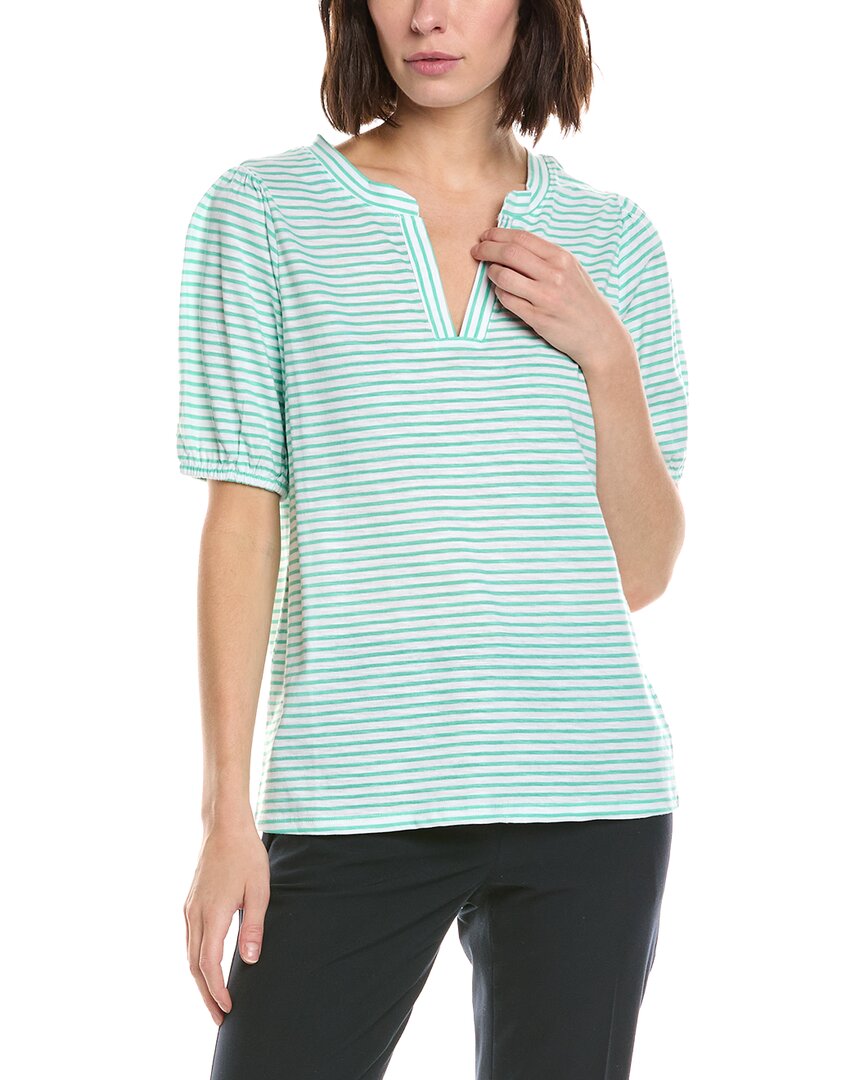 Stella Parker Caroline Notch Neck Puff Sleeve Top