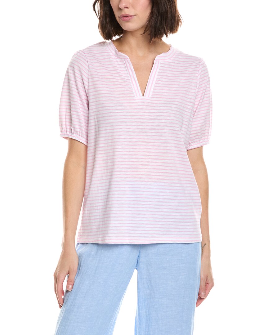 Stella Parker Caroline Notch Neck Puff Sleeve Top