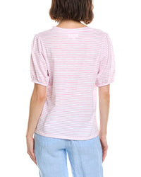 Stella Parker Caroline Notch Neck Puff Sleeve Top