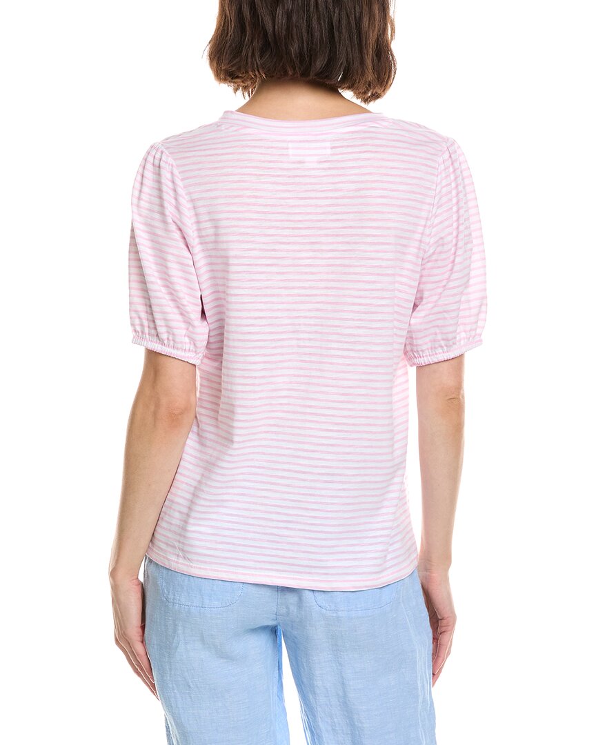 Stella Parker Caroline Notch Neck Puff Sleeve Top