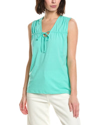 Stella Parker Brighton Ruched Tie Top