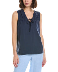 Stella Parker Brighton Ruched Tie Top