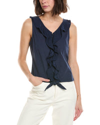 Stella Parker Anna Ruffle Neckline Blouse
