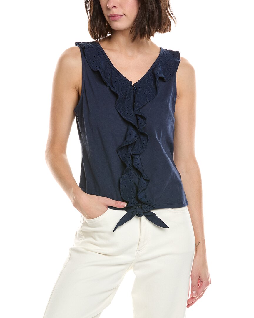 Stella Parker Anna Ruffle Neckline Blouse
