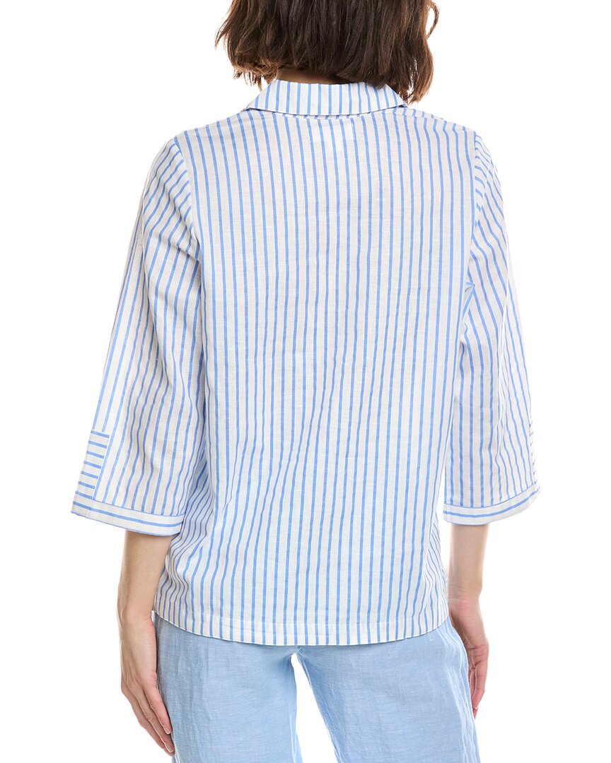 Stella Parker Alice Linen-Blend Tunic Top