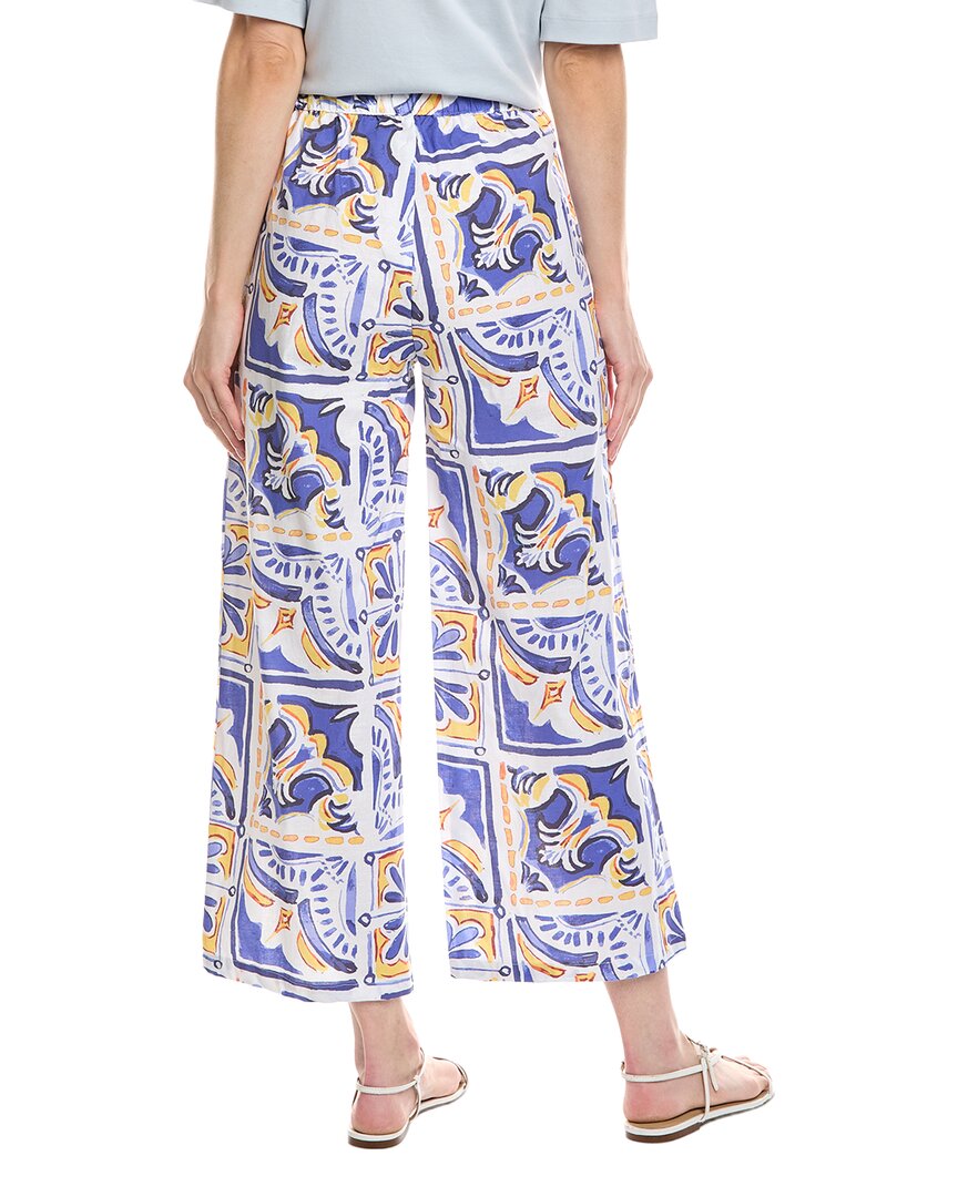 Stella Parker Linen-Blend Asymmetrical Capri Pant