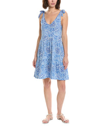 Stella Parker Bow Shoulder Tiered Mini Dress