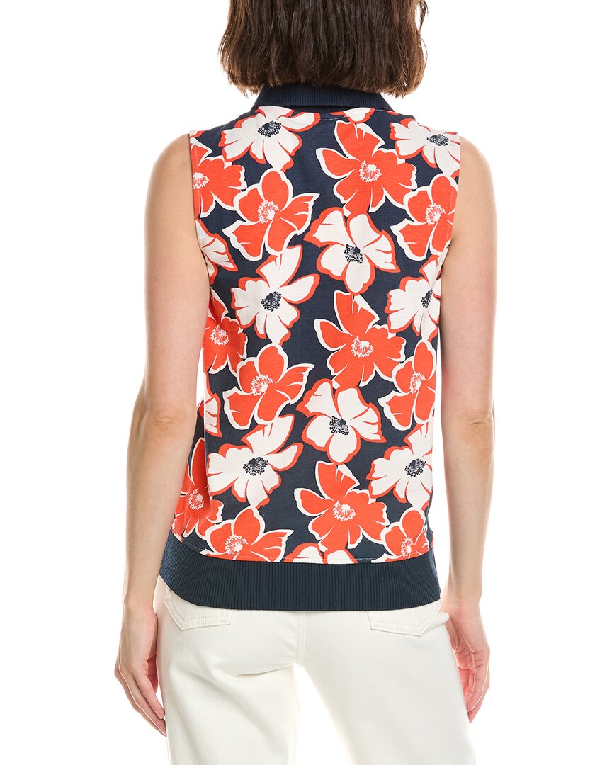 Stella Parker Tippi Contrast Collar Sleeveless Polo Shirt