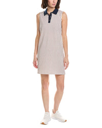 Stella Parker Edie Contrast Collar Polo Shirtdress