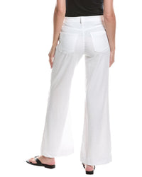 ASKK NY Askk Ny Grey Stripe Linen-Blend Wide Leg Jean