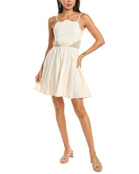 FATE Fate Sleeveless Linen-Blend Mini Dress