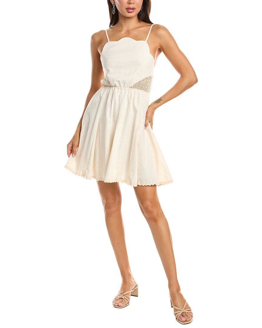FATE Fate Sleeveless Linen-Blend Mini Dress