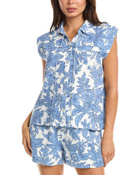 FATE Fate Linen-Blend Top