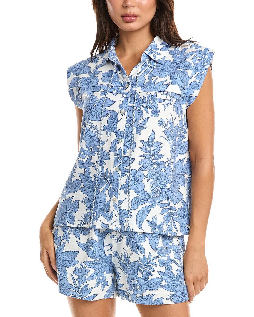 FATE Fate Linen-Blend Top