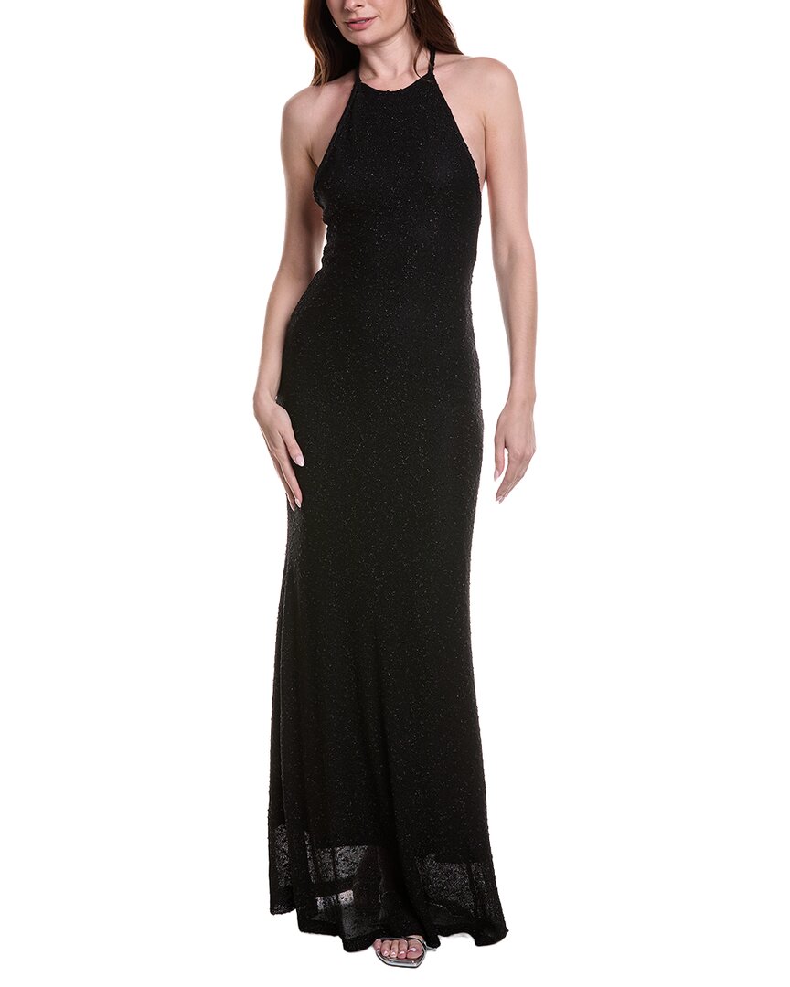 Christopher Esber Christopher Esber Imber Metallic Halter Dress
