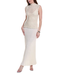 Christopher Esber 2Pc Lattice Knit Wool-Blend Tank Top & Maxi Dress
