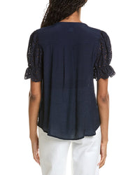 Nanette Nanette Lepore Eyelet Sleeve Blouse