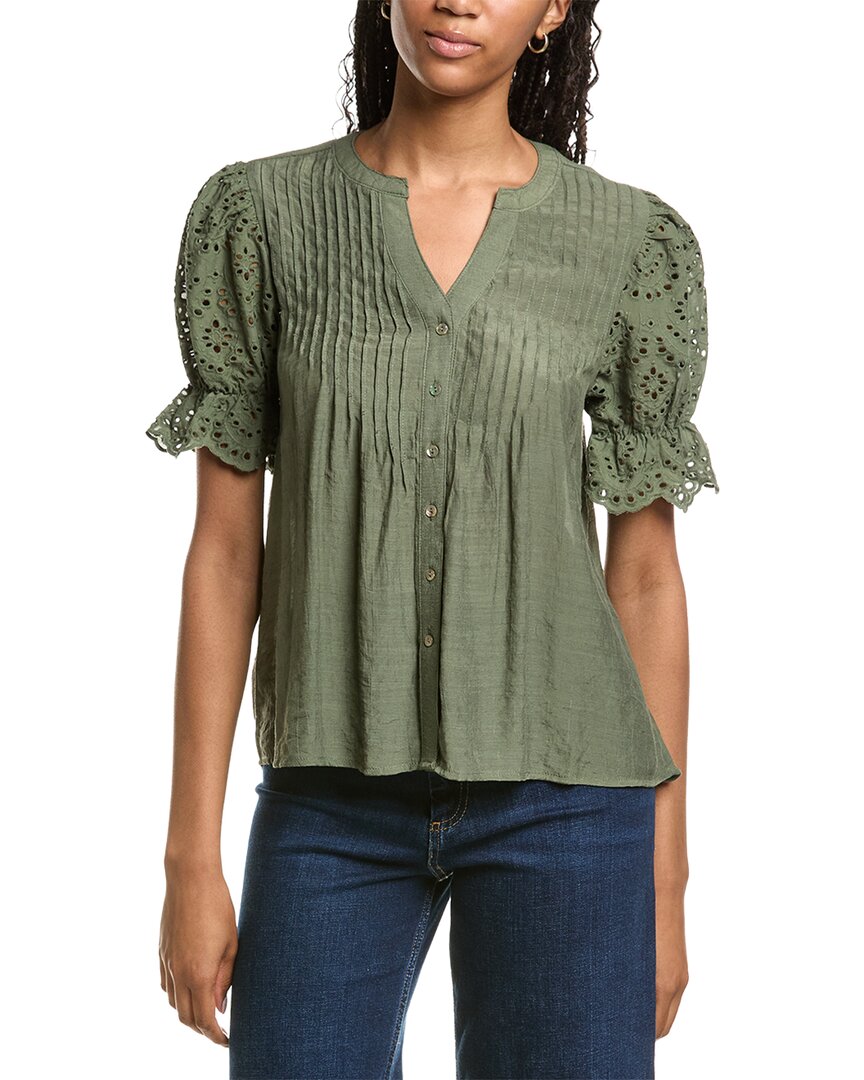 Nanette Nanette Lepore Eyelet Sleeve Blouse