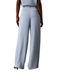 Calvin Klein High Rise Double Pleat Wide Leg Pant