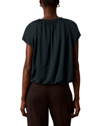 Calvin Klein Ext Shoulder Shirred Neck Top