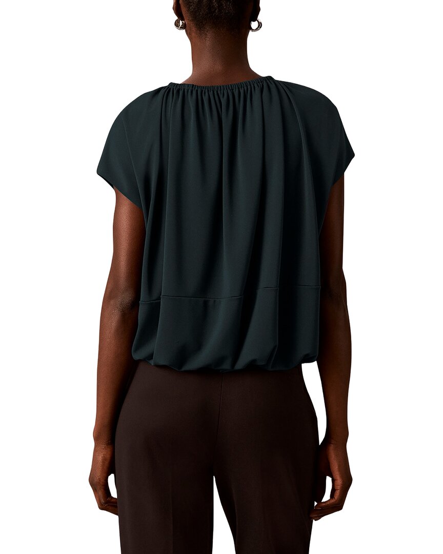 Calvin Klein Ext Shoulder Shirred Neck Top