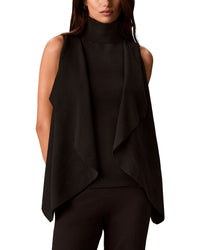 Calvin Klein Drape Front Turtleneck Top