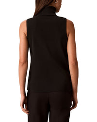 Calvin Klein Drape Front Turtleneck Top