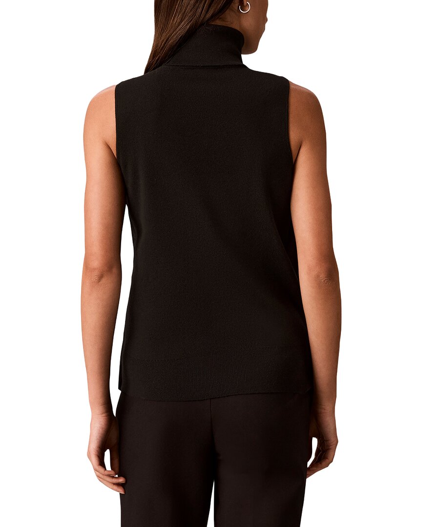 Calvin Klein Drape Front Turtleneck Top