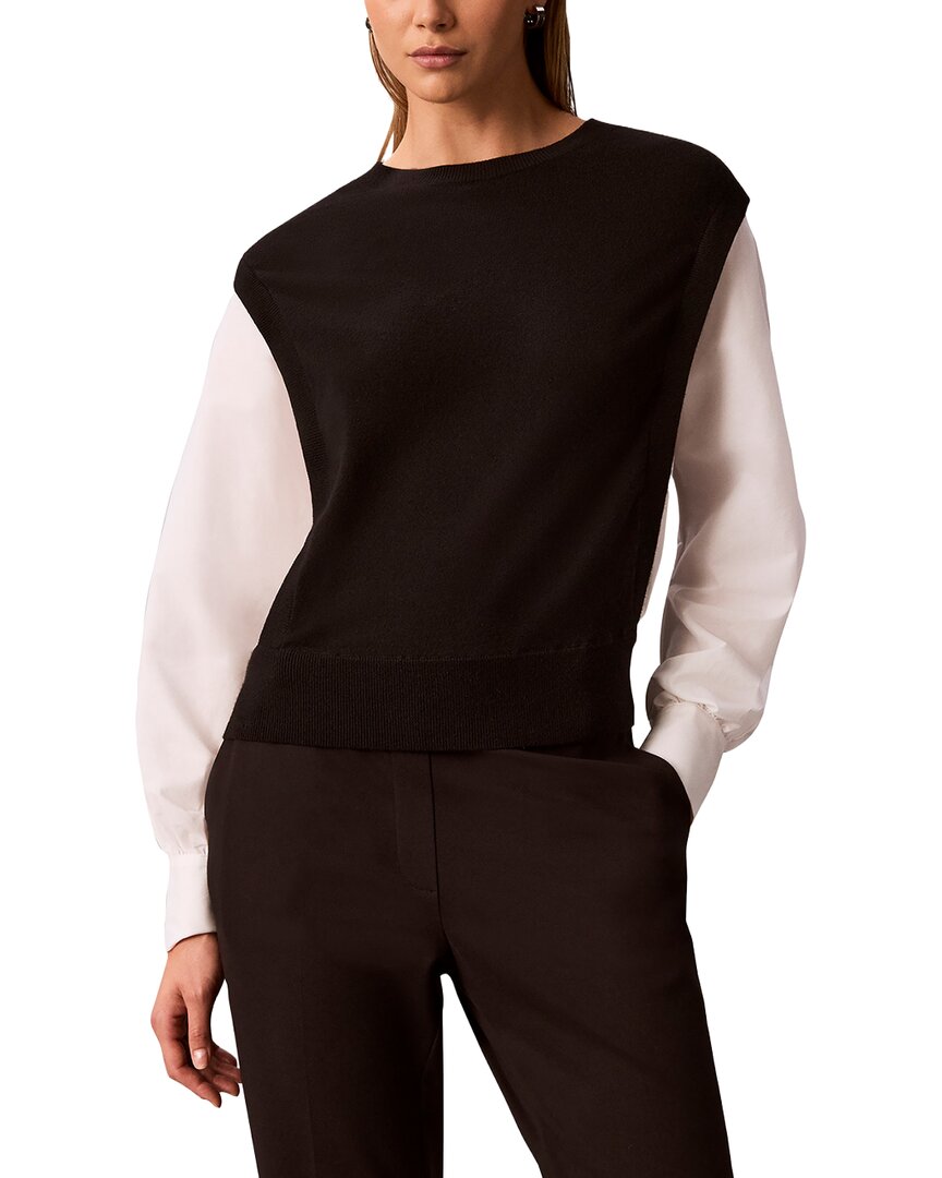 Calvin Klein Poplin Open Side Twofer Perfect Blend