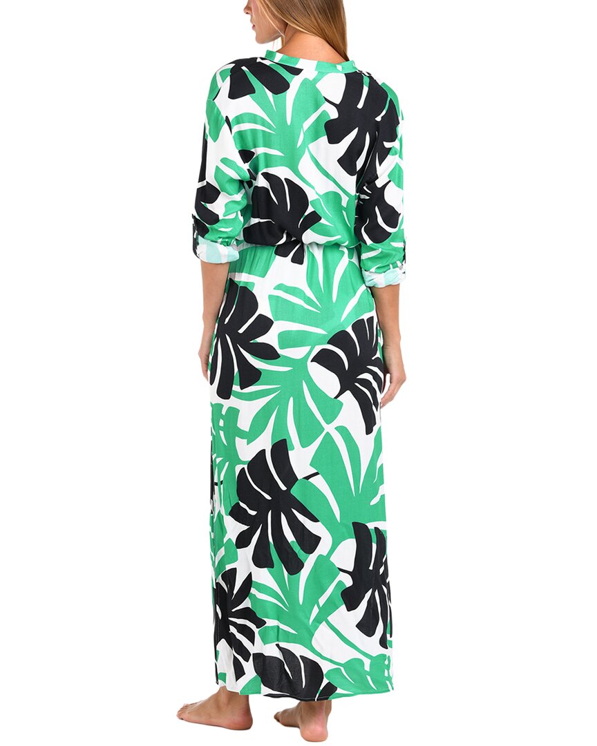 Sunshine 79 Monstera Maxi Dress W Pockets
