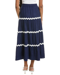 Sail To Sable Tiered Linen-Blend Skirt