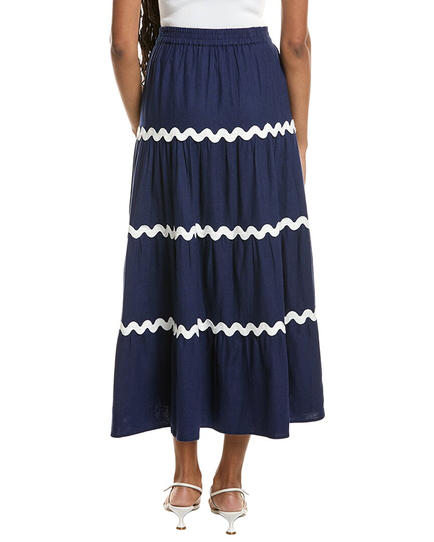 Sail To Sable Tiered Linen-Blend Skirt
