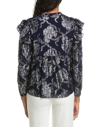 Sail to Sable Sail To Sable Ruffle Neck Tie Front Top