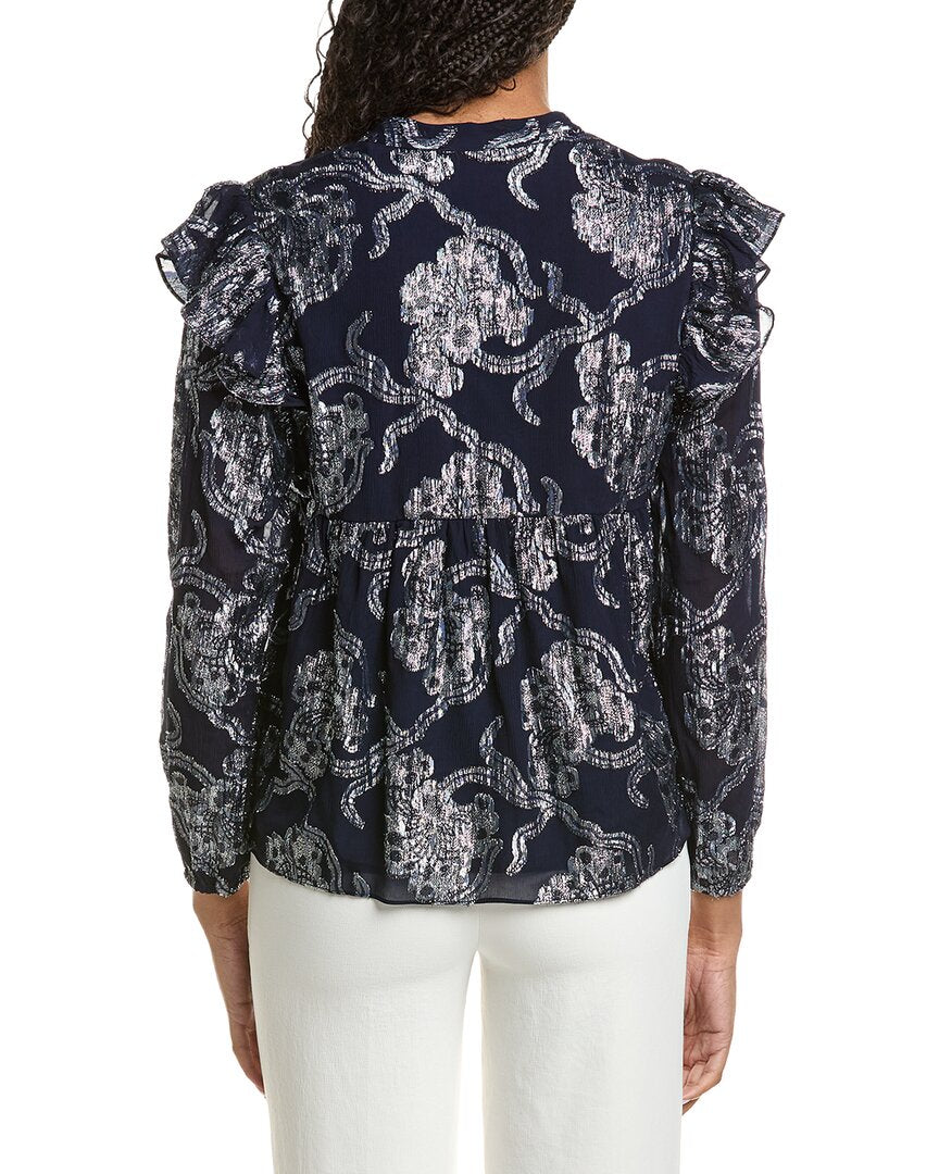 Sail to Sable Sail To Sable Ruffle Neck Tie Front Top