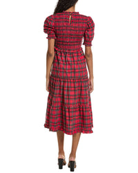 Sail to Sable Sail To Sable Puff Sleeve Smocked Midi Dress