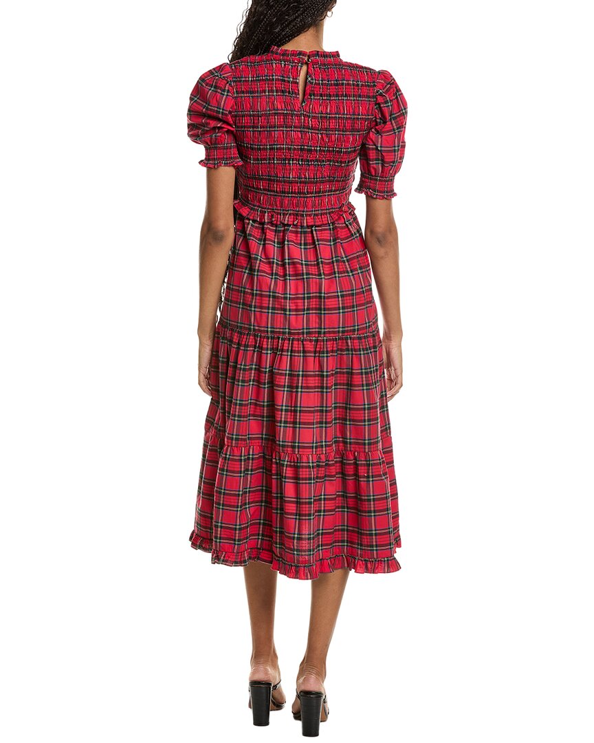 Sail to Sable Sail To Sable Puff Sleeve Smocked Midi Dress