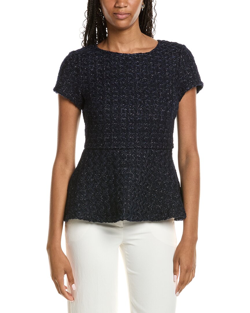 Sail to Sable Sail To Sable Tweed Wool-Blend Peplum Top