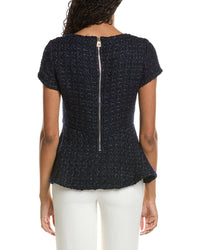 Sail to Sable Sail To Sable Tweed Wool-Blend Peplum Top