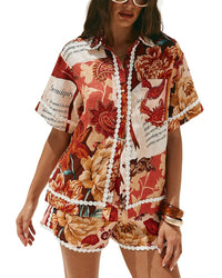 Amina Glam Shirt & Short Set