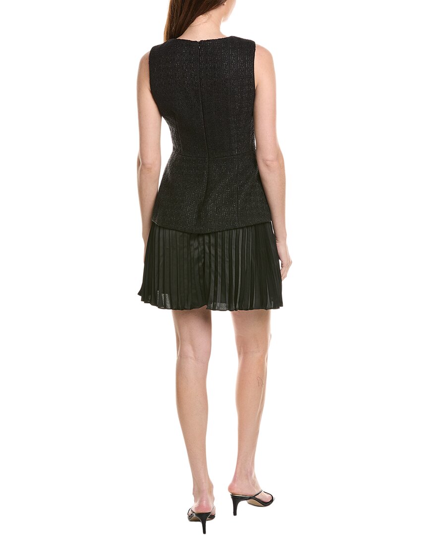 Milly Boucle Mixed Media Mini Dress