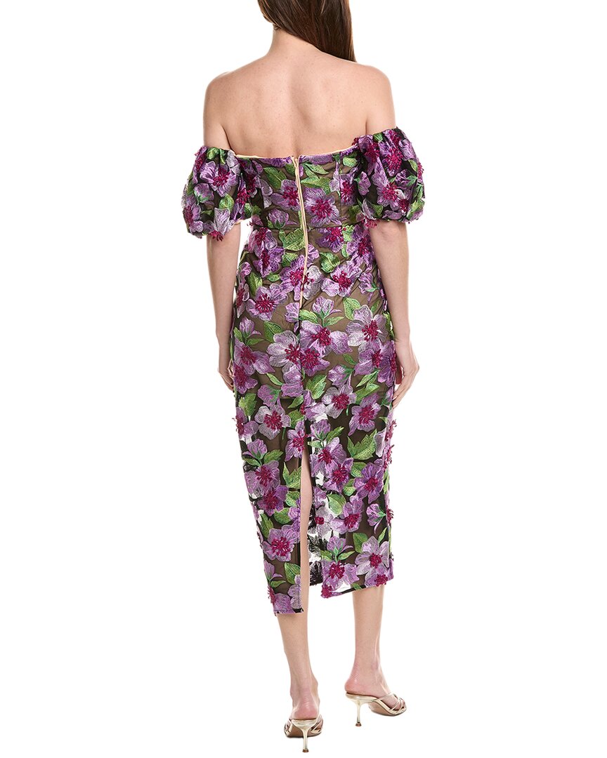 Milly Nira 3D Embellished Midi Dress