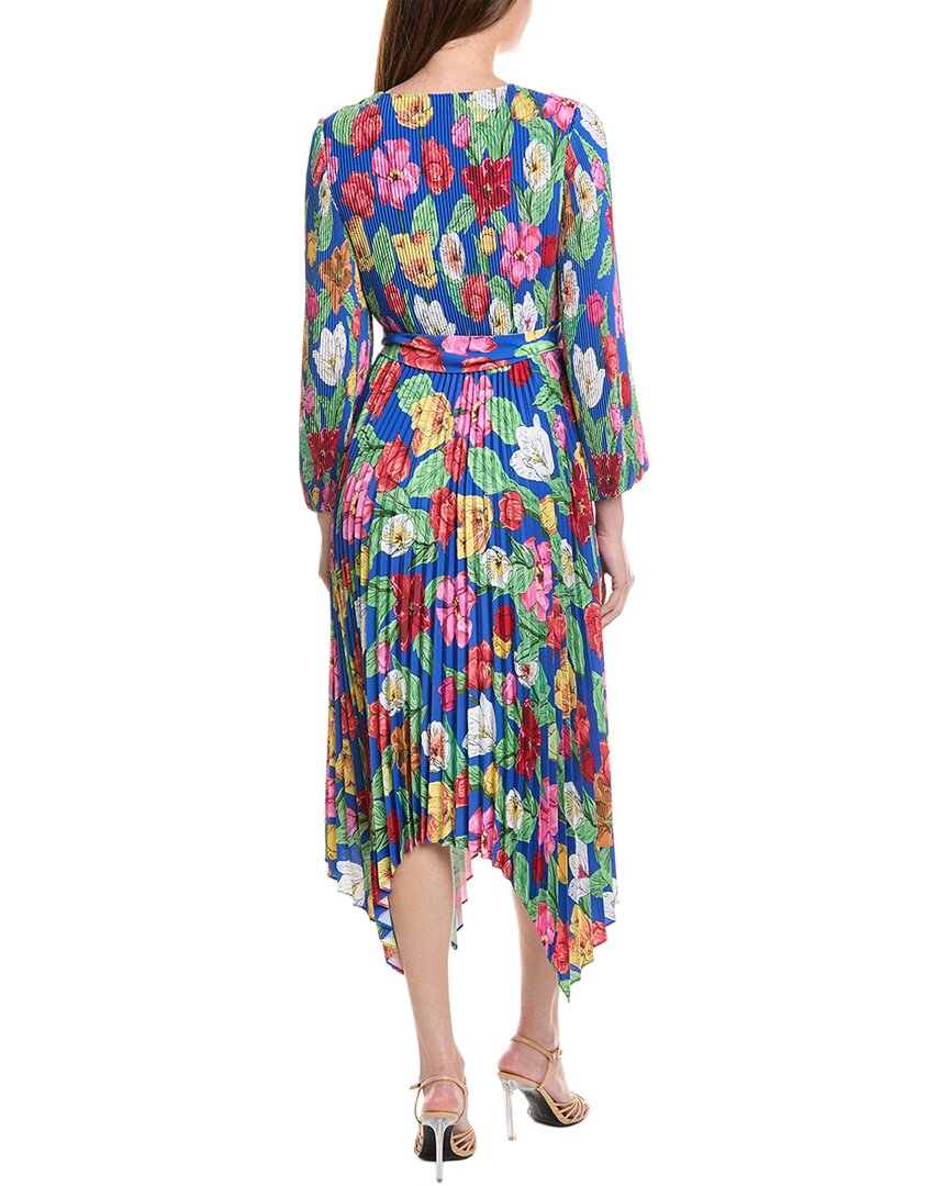 Milly Liora Tulip Rosette Pleated Midi Dress