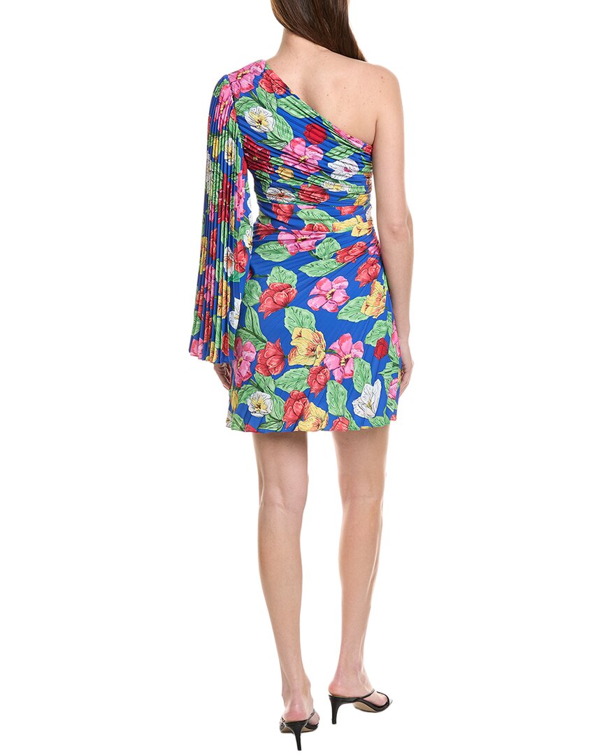 Milly Linden Tulip Rosette Pleated Mini Dress
