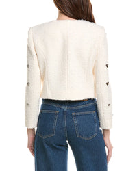 Milly Pheobe Heart Applique Wool-Blend Jacket